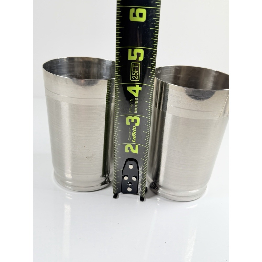 Maaza Guaranteed Stainless Steel Cup Vintage Set Of (2) - Picture 6 of 7